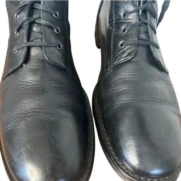 Cole Haan + Nike Air Men's Black Leather Boots size 10.5 - Picture 6 of 14